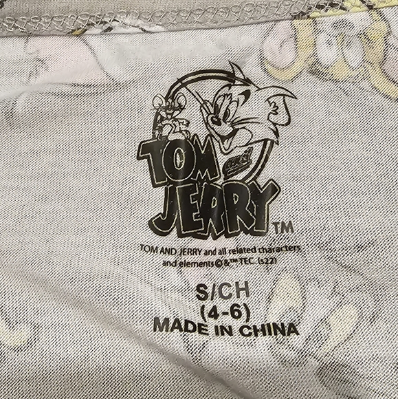 TOM & JERRY Grey Matching Pajama Set. Size S. EXCELLENT CONDITION! - Picture 3 of 5